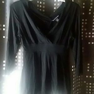 BANANA REPUBLIC Black Long Sleeve V neck Top